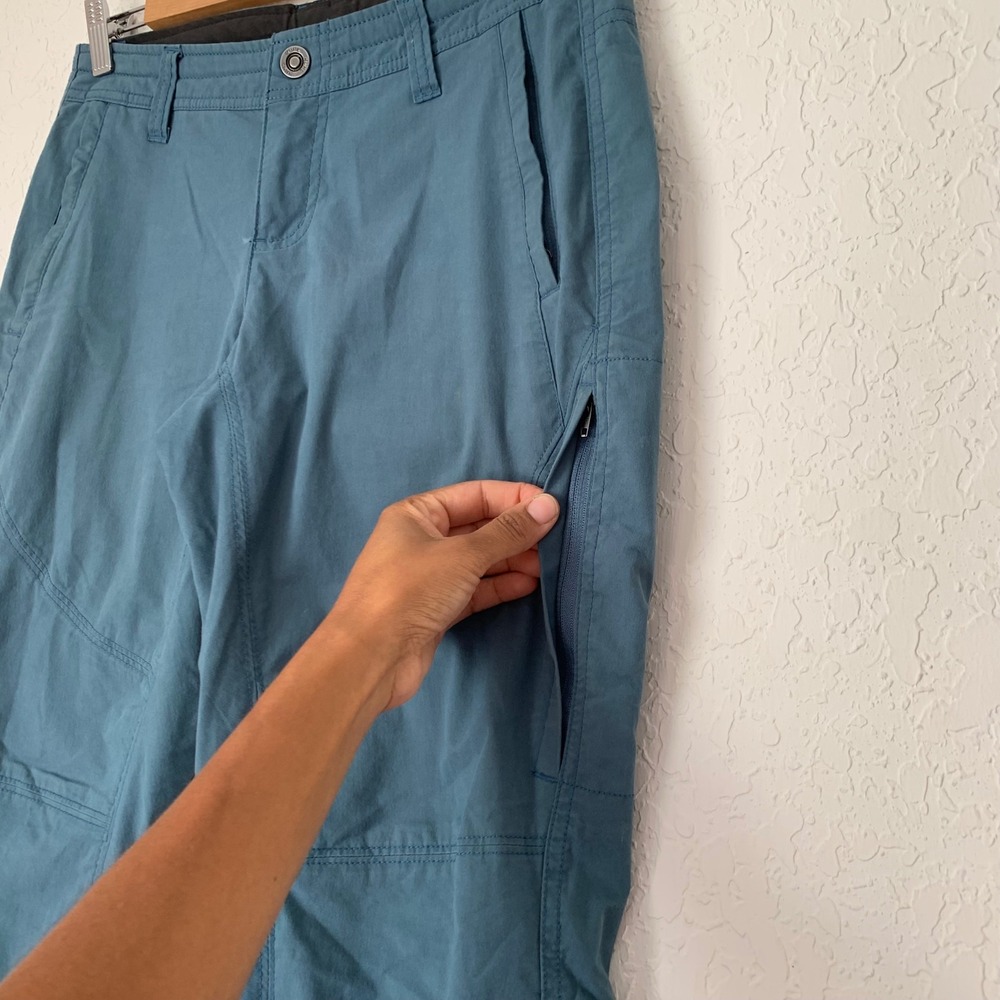 Kuhl Hiking Pants Women 4 Short Teal Blue Articulated Knee Gorpcore Outdoor - Picture 3 of 14